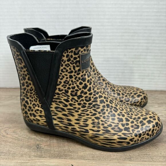 NWOT London Fog Women’s Rain Boot Size 7, Cheetah Print. - Picture 10 of 10
